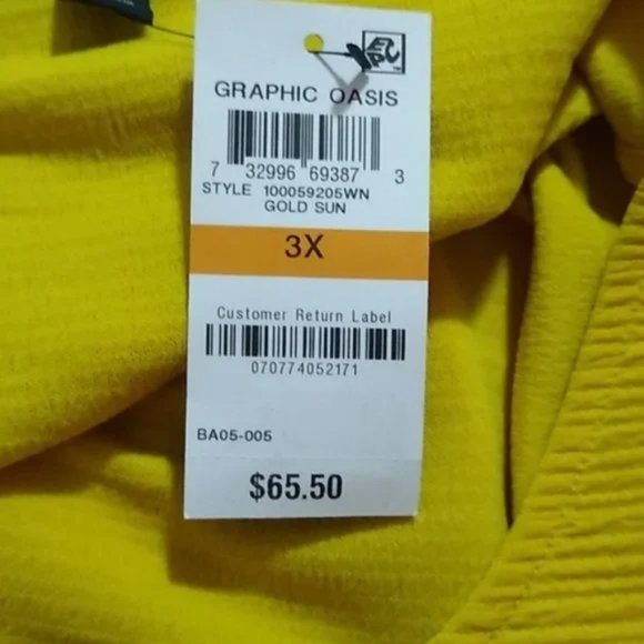 Alfani Gold Asymmetrical Sleeveless Blouse Plus Size 3X NWT - Picture 6 of 11